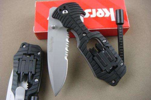 Kershaw 1920STWM Select Fire 3-3/8" Combo Edge Blade Multi-Tool Knife, Black FRN Hand