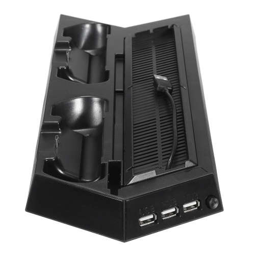 4in1 Controller Charging Station Vertical Stand Cooler Fan HUB for PS4/PS4 Slim