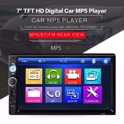 CML-PLAY 7010B DOUBLE DIN USB BLUETOOTH MEDIA PLAYER WITH REVERSE CAMERA INPUT