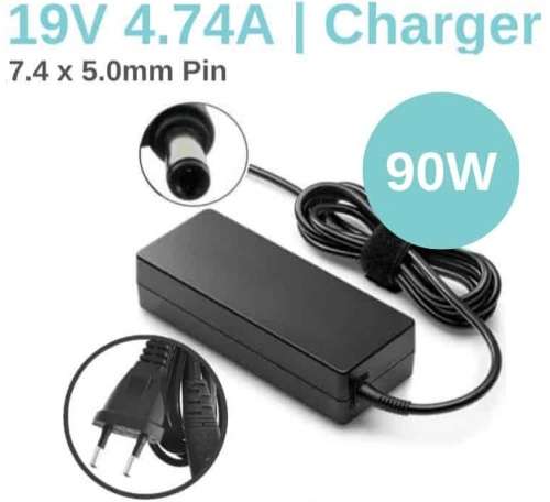 HP Laptop Charger -  90W 19V 4.74A (7.4 x 5.0mm Pin) Replacement Laptop Charger