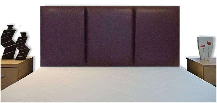 Headboard - QUEEN Size -  3 BLOCK in BROWN (90cm HEIGHT)
