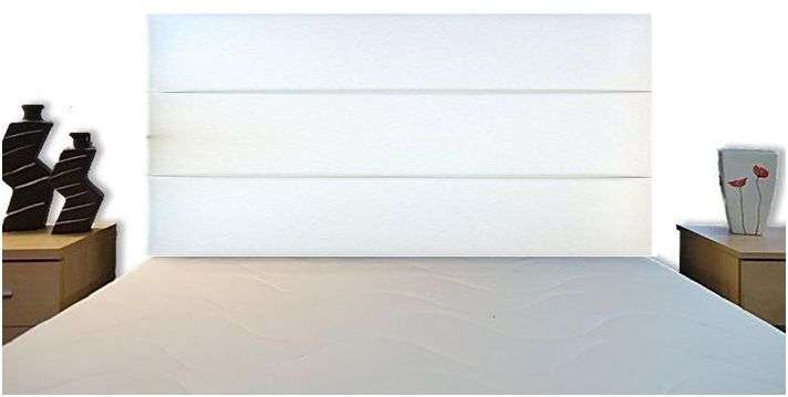 Headboard - DOUBLE -  HORIZONTAL 3 in WHITE