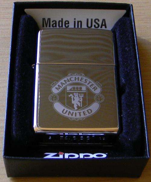 Genuine Zippo, Manchester United League Record, 2 sided.