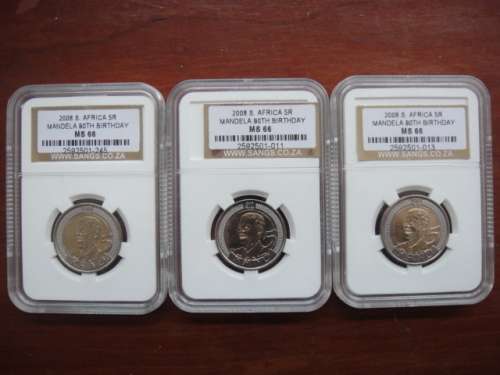 **2008 Mandela 90th birthday Bi Metal Coins on auction**
