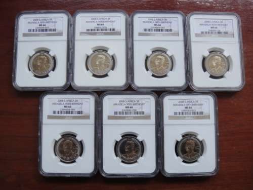 *** NGC..NGC*** 2008 Mandela 90th Birthday Bi Metal Coins on Auction***