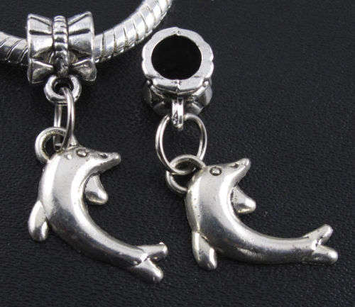 C195  1Pcs Charm BEAD FISH Fit European DIY Bracelet