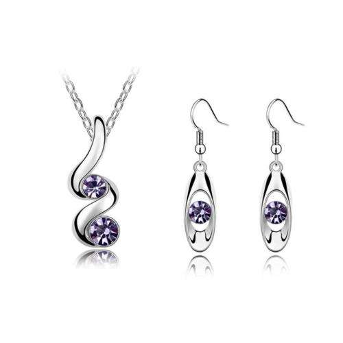 2017 New Fashion Silver Plated  Earrings And Necklace Jewelry Set    (K6698)
