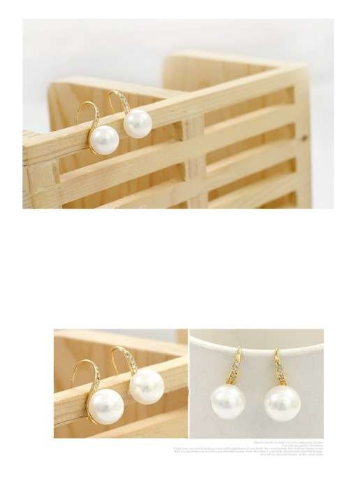 Fashion Jewelry Female Crystal Simulated Pearl Earrings  (A146*)