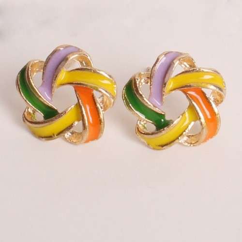 New Fashion Novel Jewelry Colorful Stripe Earrings For Women Trendy Stud    (A152*)