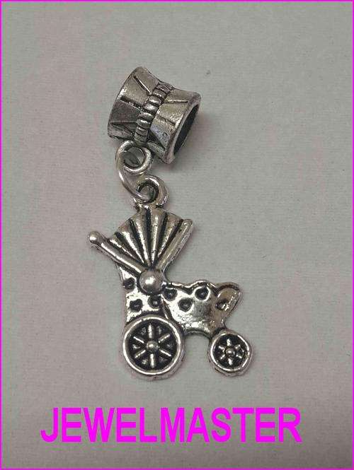 1pcs Tibetan silver dangle charm pendant TROLLEY bead fit European bracelet     C088