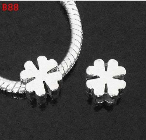 New Sell 1 pcs Tibetan Silver Plum flower Beads Fit Charms Bracelet B88