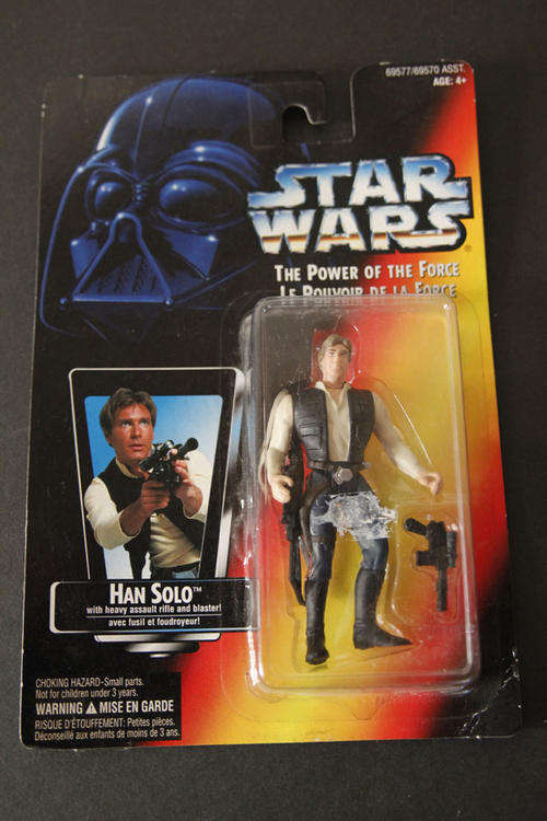Star Wars The Power of the Force Han Solo w/heavy rifle Kenner - Highly collectable