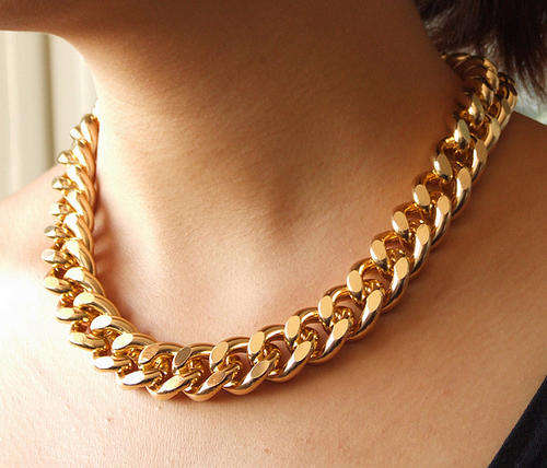 18inch GOLD Plated Chunky Curb Chain