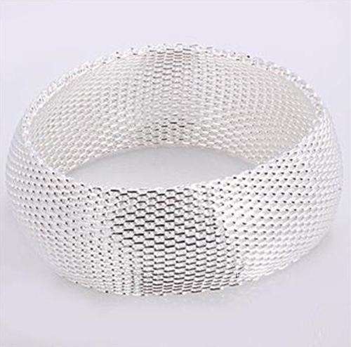 Silver Plated Net Bangle