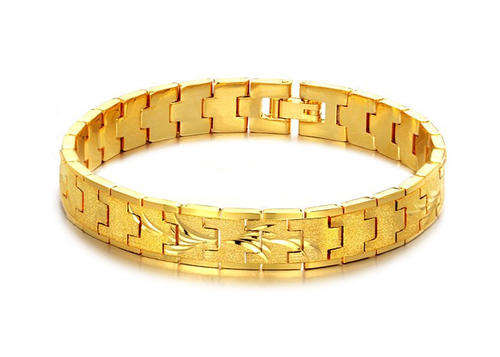 18k  Gold Plated Flat Link Chain Bracelet
