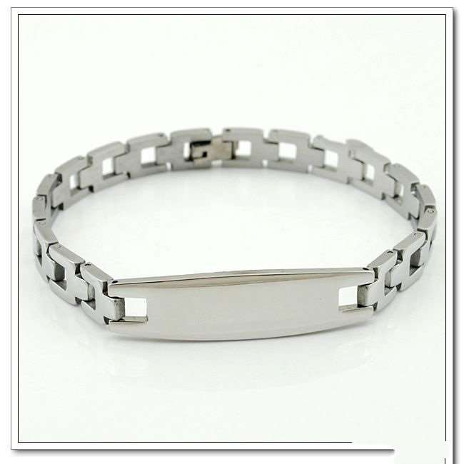 Stainless Steel ID Bracelet Mens