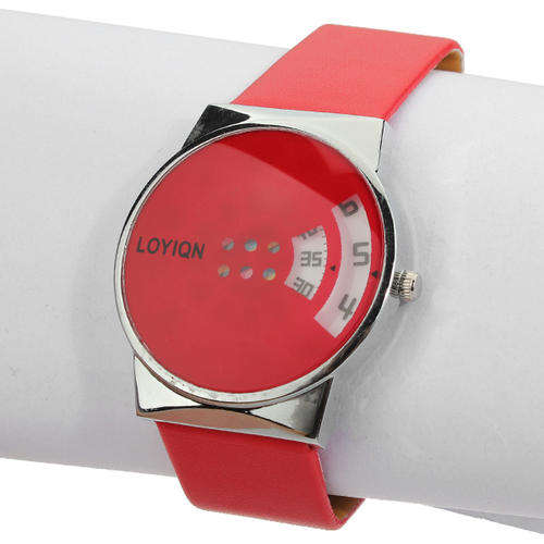 LOYIQN Brief PU Leather Turnplate Round Women