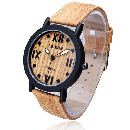 FEIFAN Men or Women Vintage Wood Grain Watch