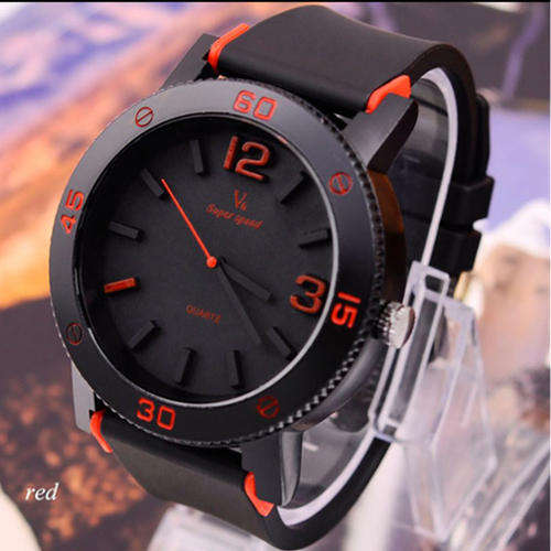 V6 Big Dial Silicone Band Super Speed  WATCH