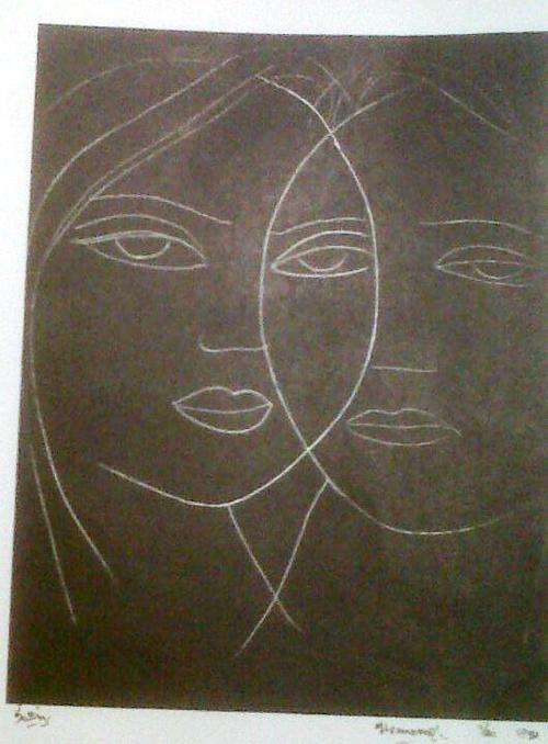 WALTER BATTISS *** Rare Etching *** circle of Irma Stern