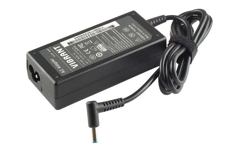 65W charger for HP. Pin Size: 4.5mm/3.0mm blue tip with middle pin