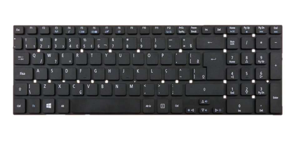 Keyboard for Acer Aspire 5830G, E1-572, V3-771, Packard Bell P5WS0. P/N: PK130N42A00