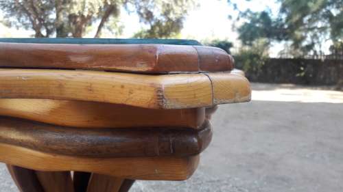 STUNNING Wooden Chess table with Glass Top