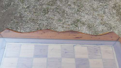 STUNNING Wooden Chess table with Glass Top