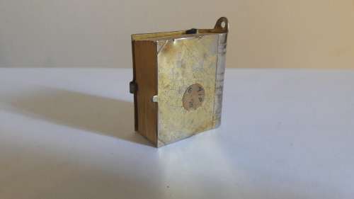 Vintage miniature brass bible charm