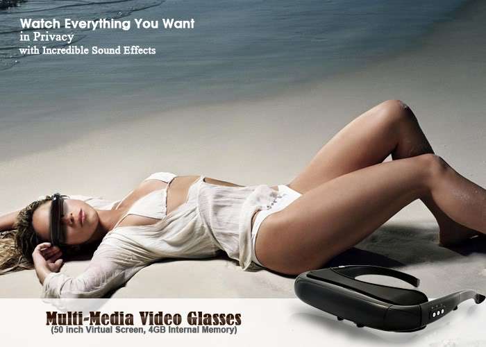 72 inch Digital Mobile Theatre - Digital Video Glasses + Media Player