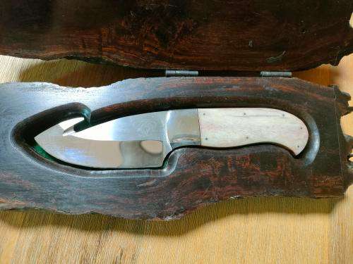 Handmade knife with storage case