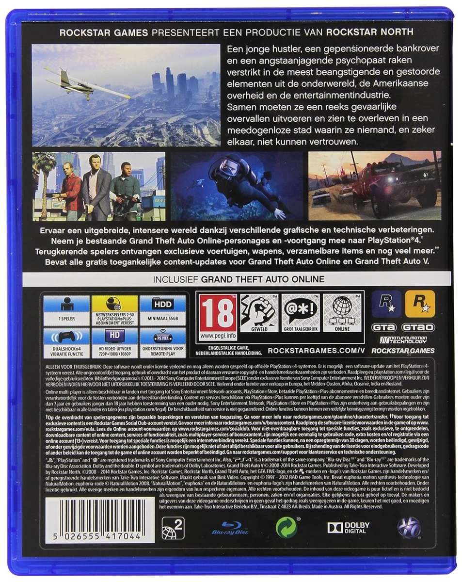 Grand Theft Auto 5 PS4 - PlayStation 4 ( GTA V Ps4)