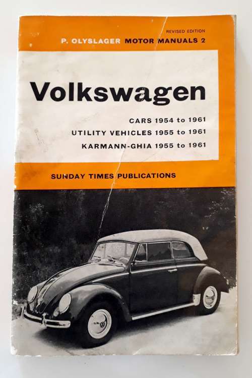 Volkswagen `Motor Manuals 2` by Piet Olyslager - includes Beetle, Combi, Karmann-Ghia 1954-1961