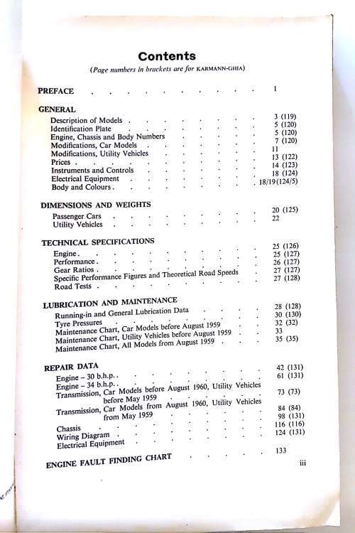 Volkswagen `Motor Manuals 2` by Piet Olyslager - includes Beetle, Combi, Karmann-Ghia 1954-1961