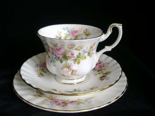 Royal Albert "Moss Rose" trio - c 1956