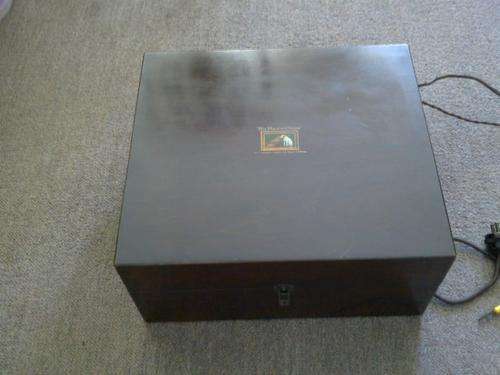 Gramophone - vintage portable - His Master's Voice - possibly early 1930's