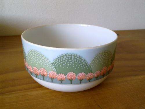 Small bowl - flowers and trees