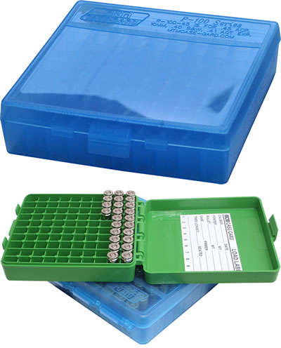 Ammo Boxes - MTM Case Gard P100-38/.357  Handgun Flip Top Ammo Box