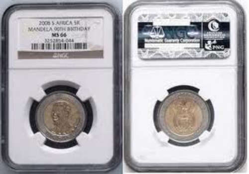 NGC MS66 GRADED 2008 MANDELA COIN RECENTLY GROUPON SOLD THESE FOR R1200 EACH