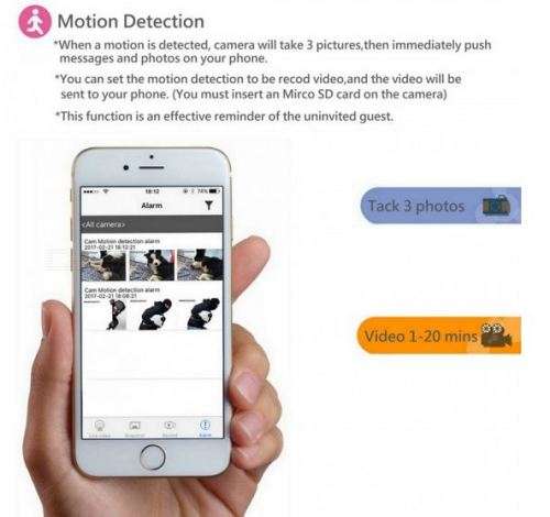 ENKLOV 720P HD Wifi Hidden Spy Camera with Motion Detecting