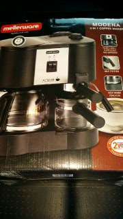Mellerware Modena 3 in 1 coffee machine -BRAND NEW