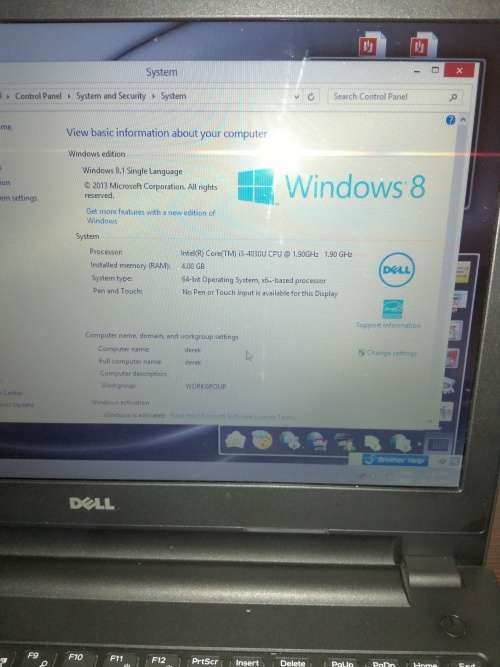 Dell laptop spotless only used as a spare when main laptop goes in for repairs/upgrades