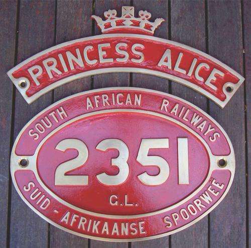 SAR SAS Brass Number Plate Class GL Steam Loco Nr 2351