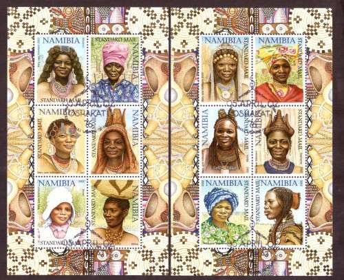 2002 NAMIBIA  SACC389-390 2 sheetlet MNH 390A sheetlet MNH and 2 used