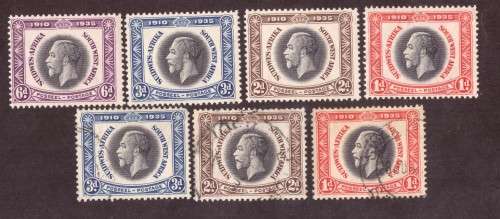 1935 SWA  [ NAMIBIA ] SACC 115-118  4 MNH STAMPS and 3 used