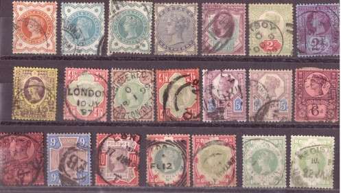 Q.V.   GB 1887 JUBILEE set used