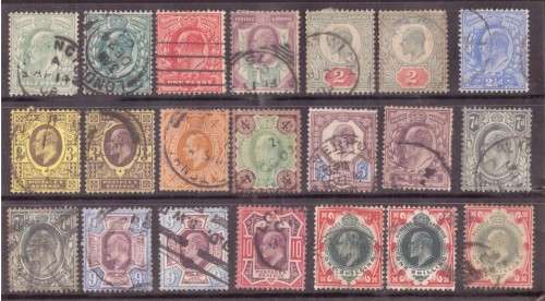 Edward VII   GB 1902  set  to 1/ used