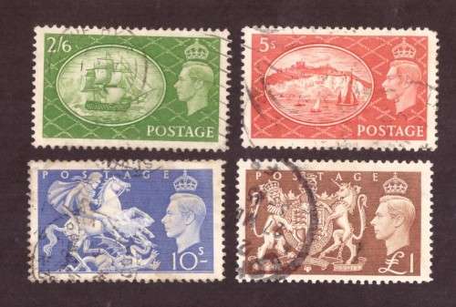 George VI GB  1951 S.G. Cat. 509-512