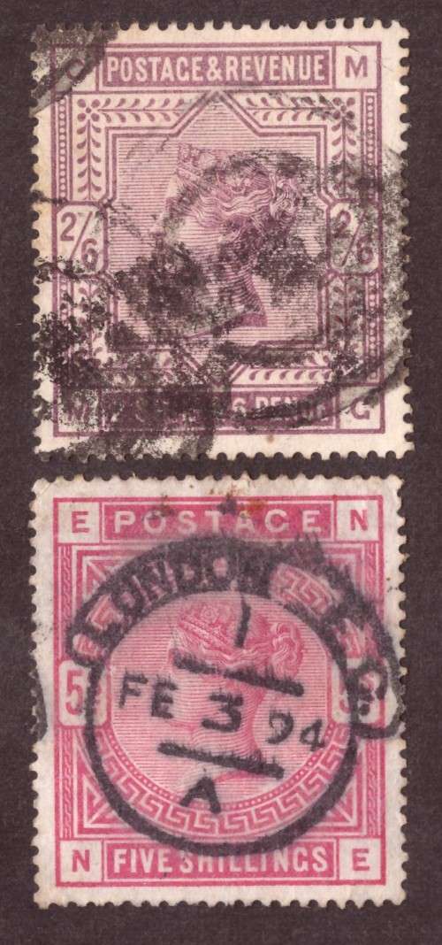Q.V.   GB 1887 JUBILEE 2 /6 and 5/ used