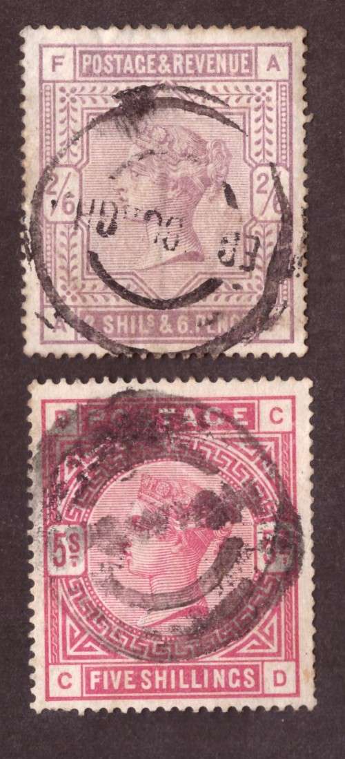 Q.V.   GB 1887 JUBILEE 2 /6 and 5/ used